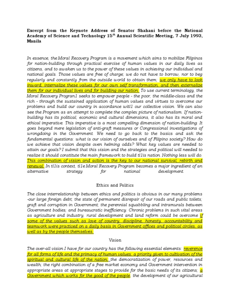 PROFED 3 Keynote Highlights | PDF | Value (Ethics) | Sustainability