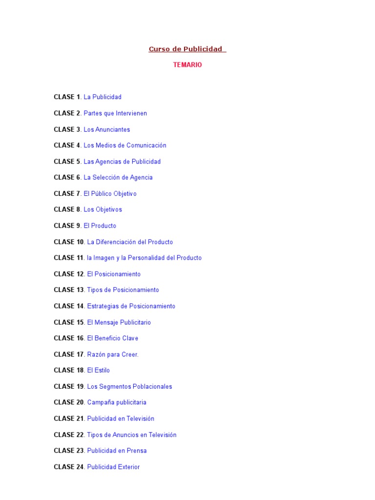 Curso Completo de Publicidad | PDF