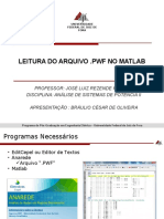 Leitura arquivo PWF MATLAB