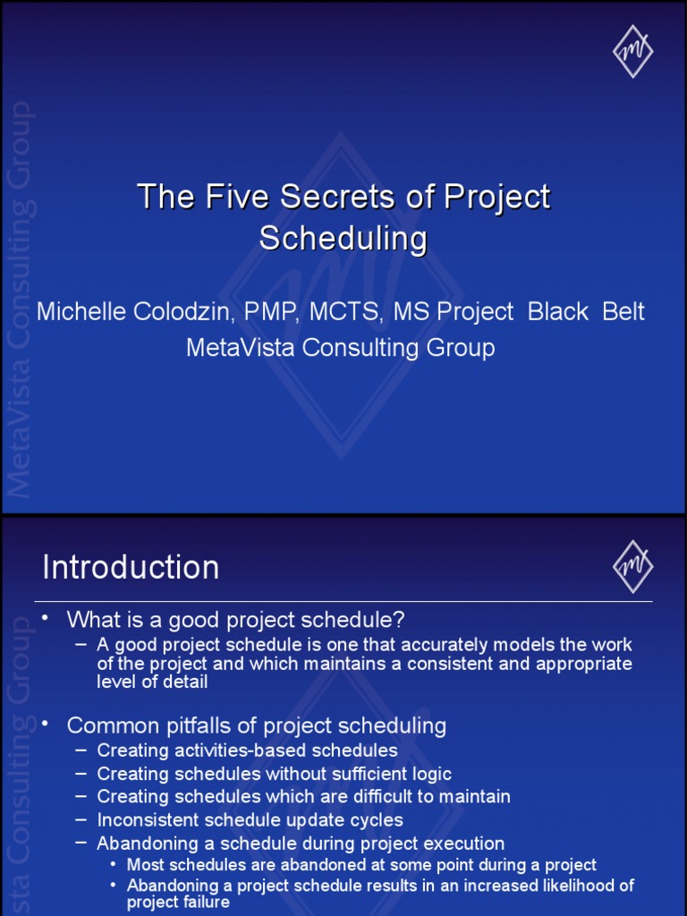 5 Secrets of Project Scheduling | PDF | Computing | Computer Science