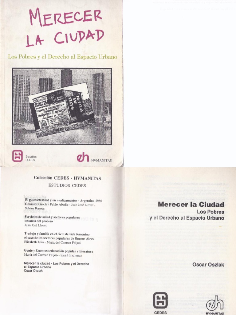 Gude Bara Daya - Oszlak, O. Merecer La Ciudad (1991) | PDF