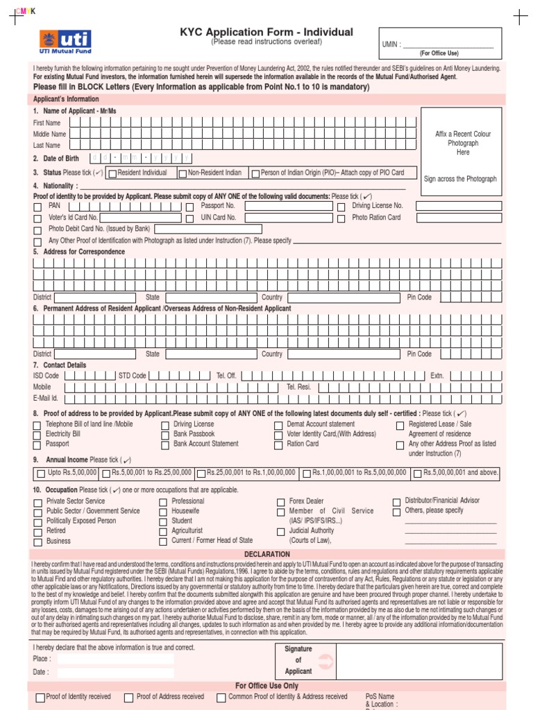 KYC Form | PDF