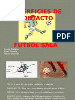 Superficies de contacto y controles en fútbol sala