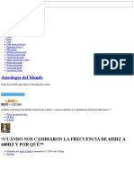 CUÁNDO NOS CAMBIARON LA FRECUENCIA DE 432HZ A 440HZ Y POR QUÉ? - Astrologos Del Mundo PDF