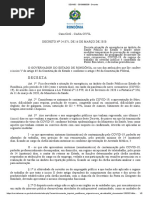 Decreto Governo de Rondônia Coronavirus
