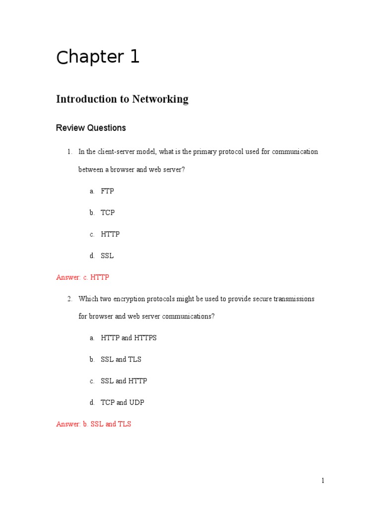 Network+ 8e Ch01 Solutions | PDF | Network Switch | Computer Network