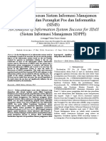 ID Analisis Kesuksesan Sistem Informasi Manajemen Sumber Daya Dan Perangkat Pos Dan