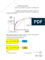 Viscosidad Aparente y Propiedades Fisicas de Las Muestras