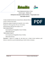 Ficha de Apoio Módulo A10 Programação Linear 