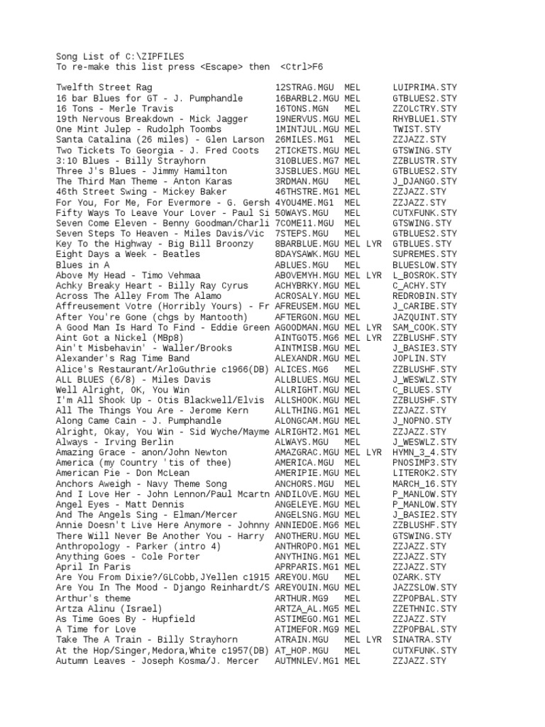 songlist-pdf-american-styles-of-music-american-music