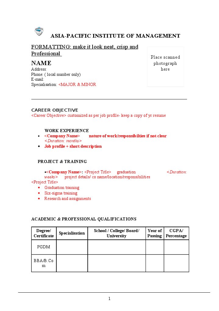 Professional CV Format Guide | PDF | Career & Growth | Business