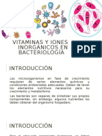 Vitaminas y Iones Inorgánicos en Bacteriología