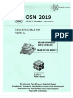 Matematika Soal OSP SD 2019 PDF