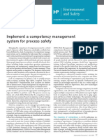 Implement A Competency Management System For Process Safety