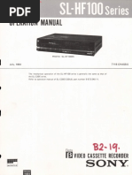 Sony sl-hf100 Service Manual