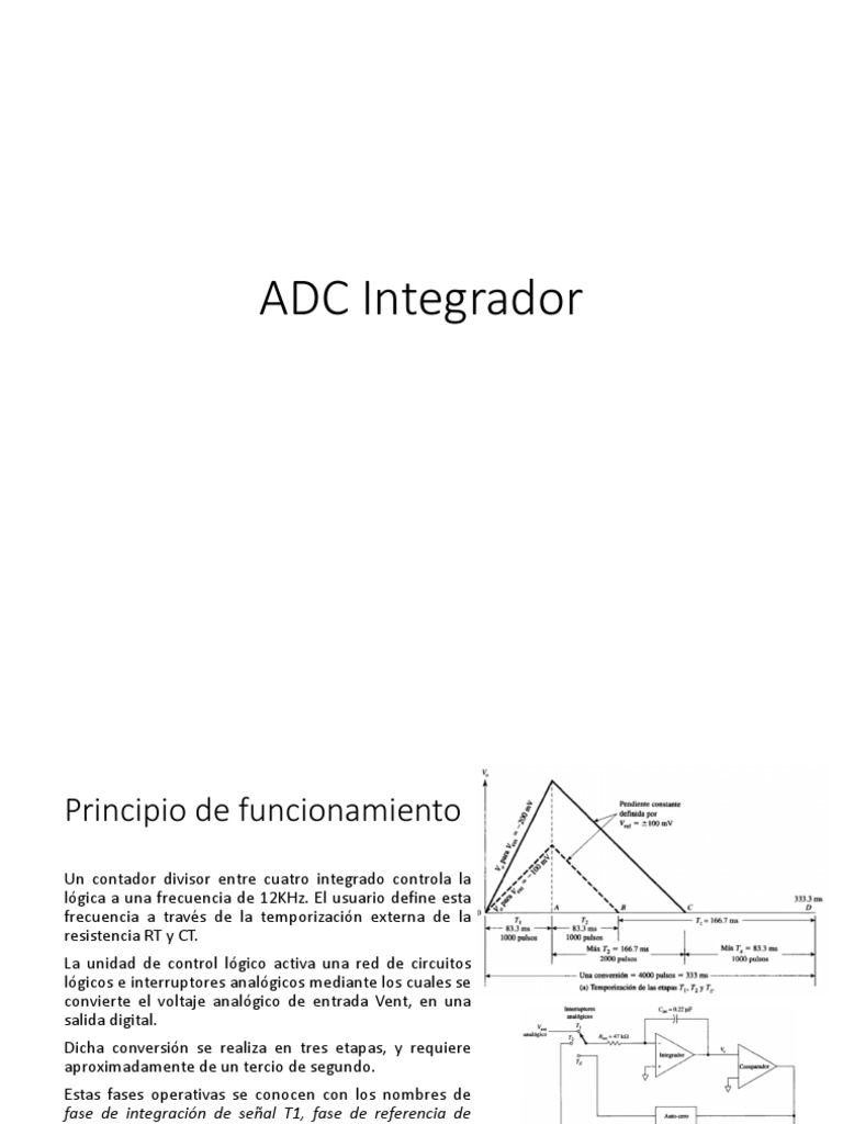 Funcionamiento del ADC Integrador | PDF | Ingeniería Informática ...