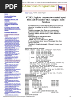 COBOL Compare and Audit Two Files Example2