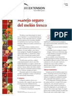 Safe Handling of Fresh Cantaloupe Spanish Publ. E 201S