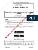 PWA IAN 028 Rev A1 - Specification For Waterproofing of Concrete Decks On Highway Structures