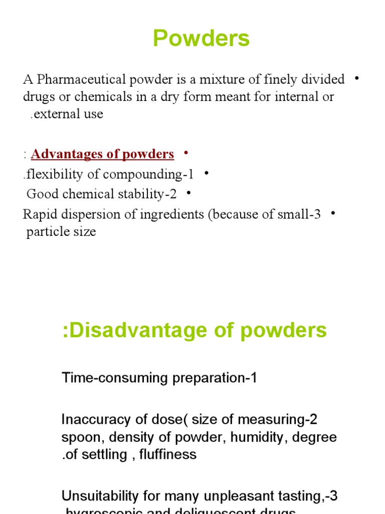 Image Result For Powders Definition Classification Advantages And Disadvantages