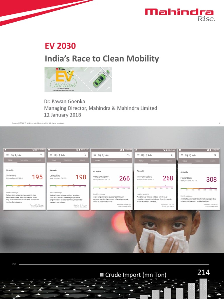 ET Auto EV Conclave by DR Pawan Goenka PDF Electric Vehicle
