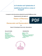Master of Pharmacy: Formulation Evaluation and Optimization of Self Micro Emulsifying Drug Delivery System of Ramipril"