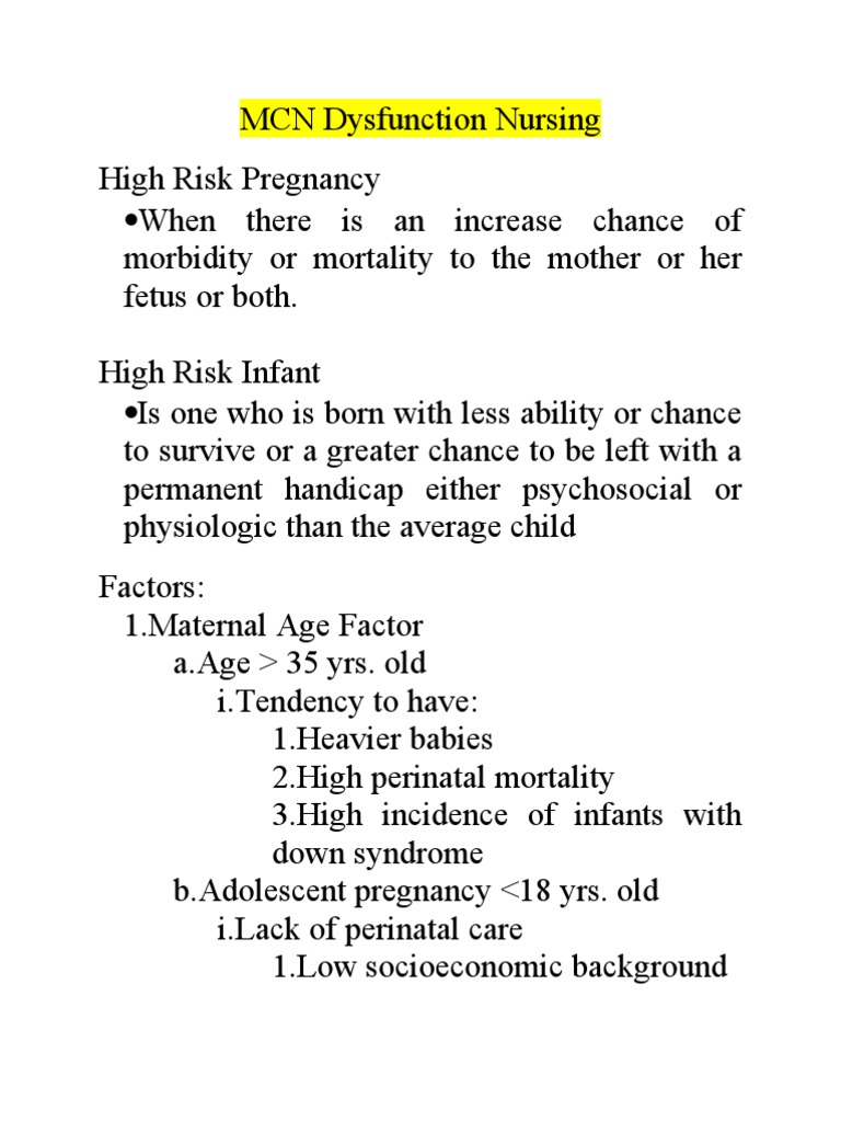 High Risk Pregnancy 1 | PDF | Miscarriage | Childbirth
