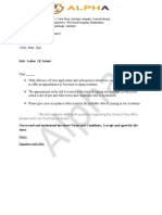 Offer Letter Format Alpha Academy