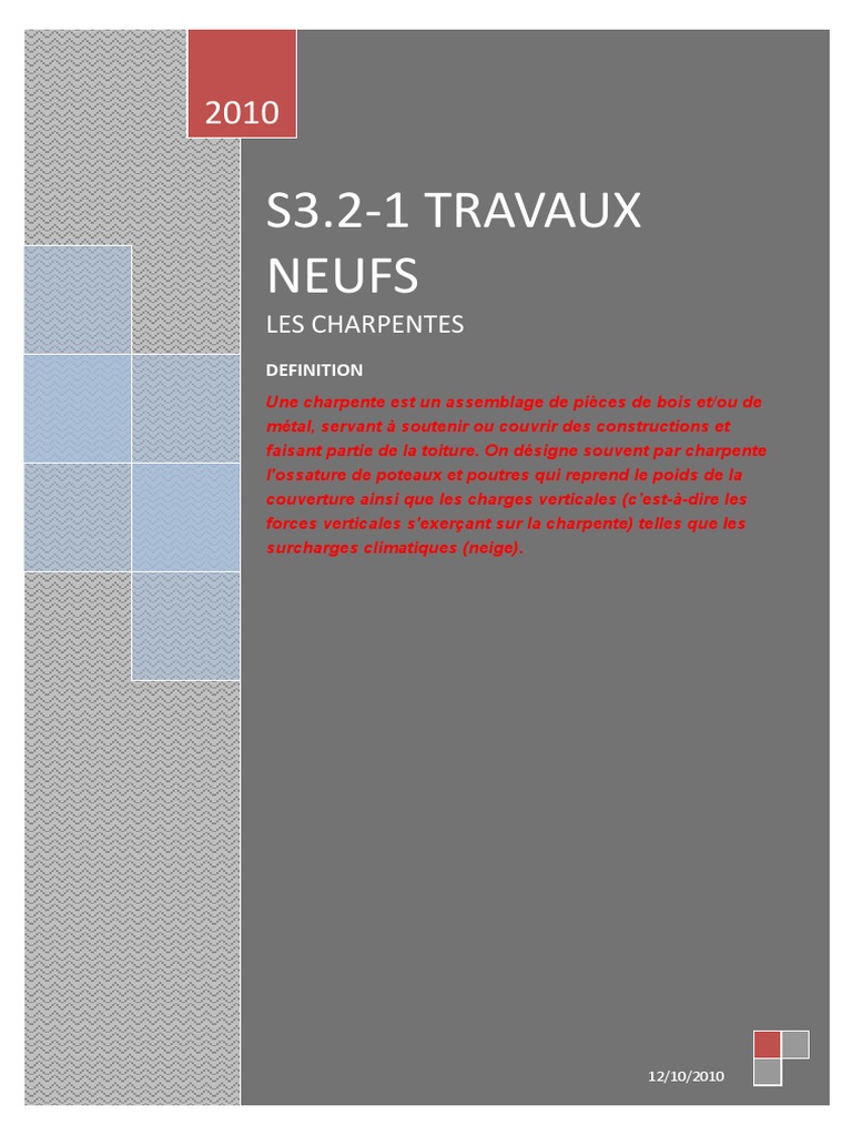 Types et caractéristiques des charpentes | PDF | Bois (matériau de ...