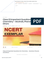 Class 12 Important Questions For Chemistry - Alcohols, Phenols and Ethers - AglaSem Schools PDF