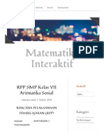 RPP SMP Kelas VII Aritmatika Sosial - Matematika Interaktif PDF