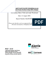 Stress Life Crack Growth Analysis of An Aircraft Panel