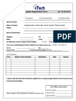 PUR F 01 Supplier Registration Form