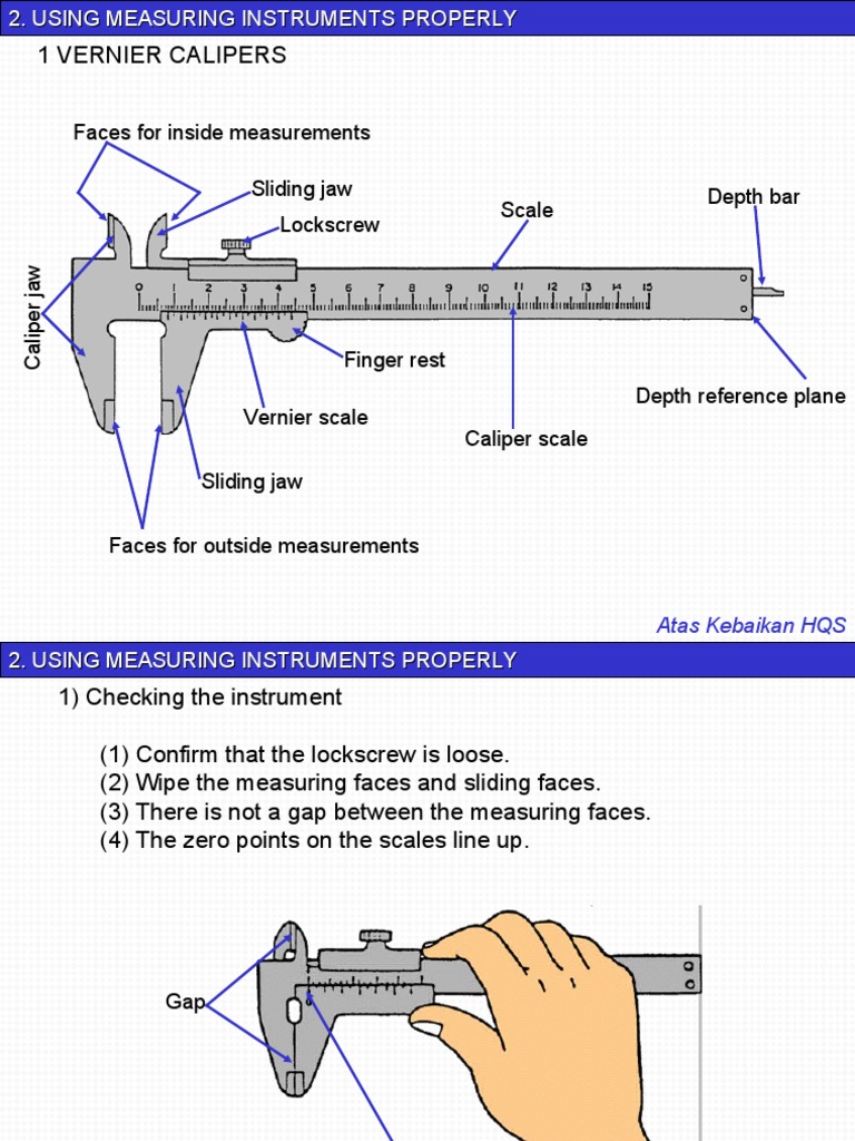 Proper Use of Mechanical Measuring Tools | PDF | Measuring Instrument ...