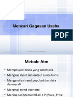 Pertemuan 13 Mencari Gagasan Usaha 1