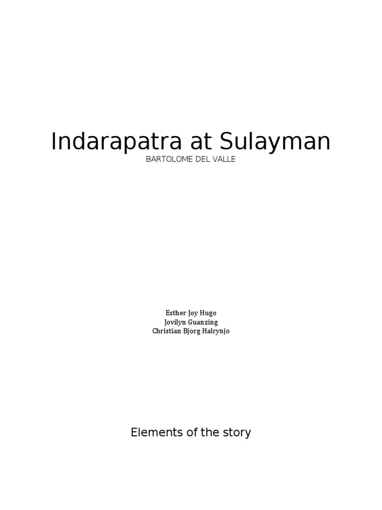 Indarapatra and the Four Monsters | PDF | History | Young Adult