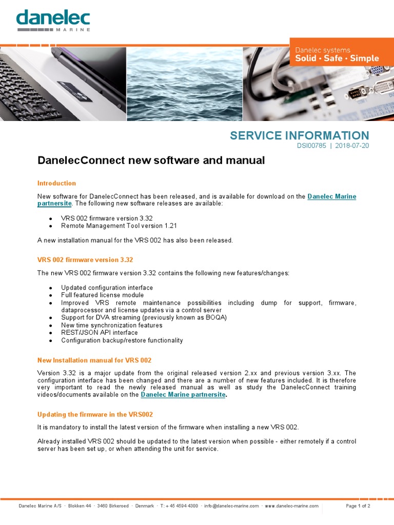 DSI00785-10, DanelecConnect New Software and Manual | PDF | Application ...