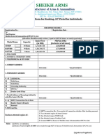 Application Form of .32 Pistol For Individuals PDF