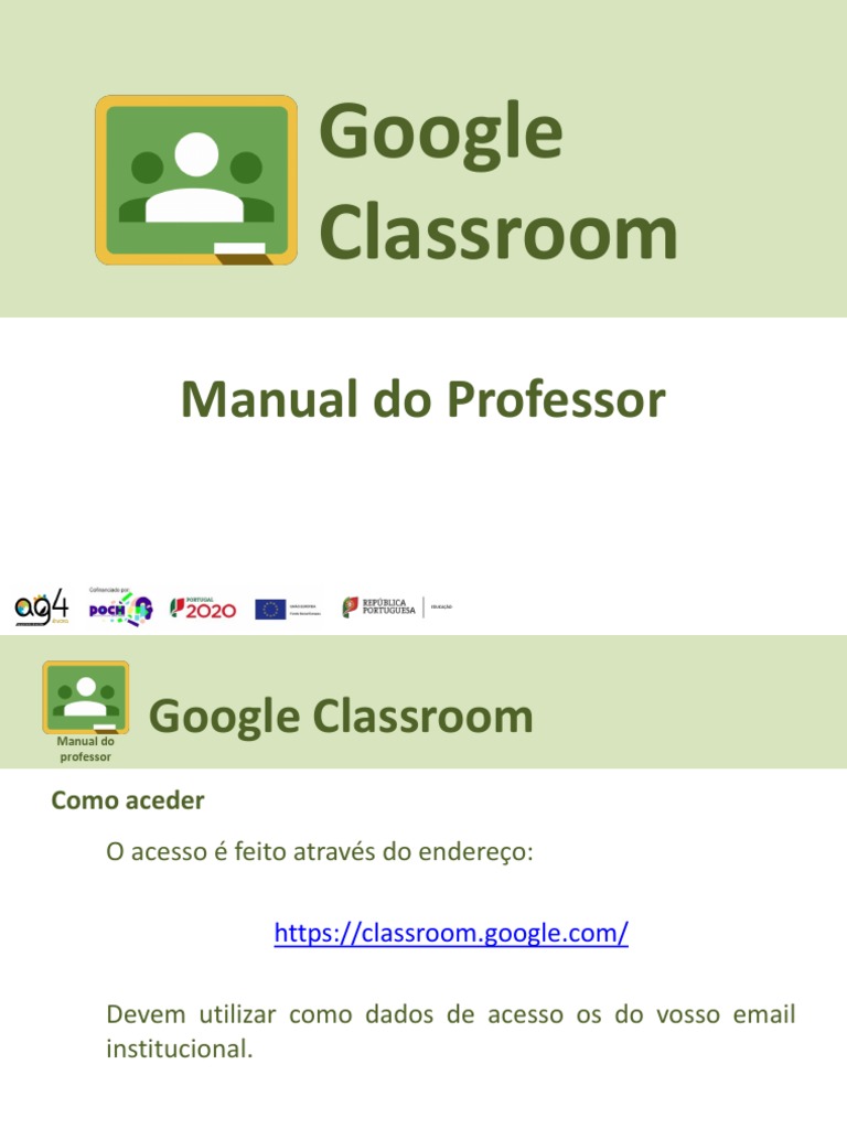 Formação de Professores em Google Classroom (Google Sala de Aula