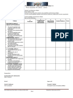 Major Performance Rubric