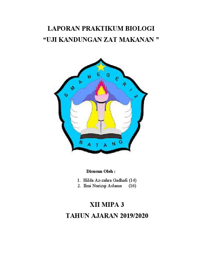 Laporan Praktikum Biologi Uji Kandungan Zat Makanan Pdf