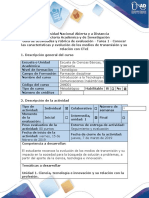 Guía de Actividades y Rúbrica de Evaluación - Tarea 1 - Conocer Las Características y Evolución de Los Medios de Transmisión y Su Relación Con CTeI