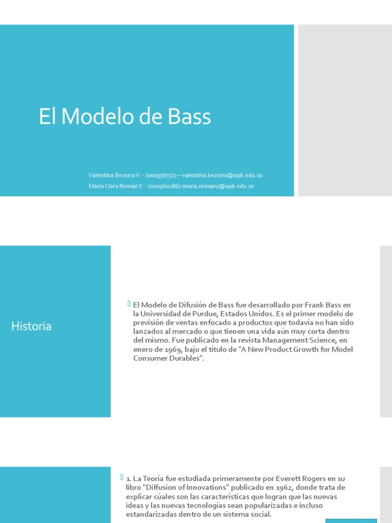 Presentación Bass Oficial | PDF | Innovación | Science