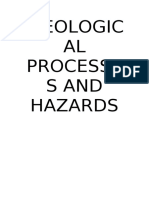 Geological Processes and Hazards