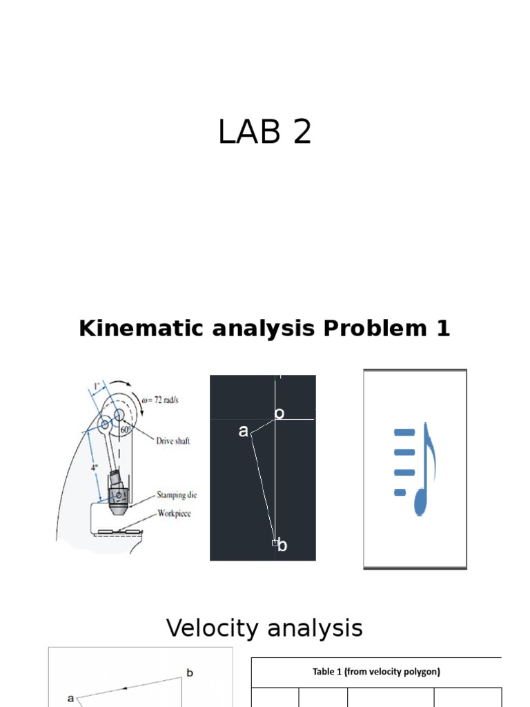 Mechanism Velocity and Acceleration Analysis | PDF | Kinematics | Velocity