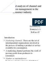 Example and Analysis of Channel and Distribution Management in The Consumer Industry