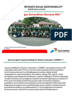 Persentasi Program CSR PAG Tahun 2016 - 2018 PKA