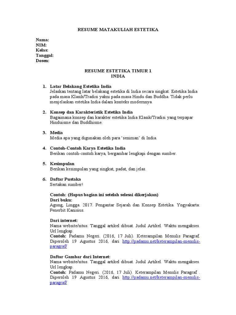 1 RESUME MATAKULIAH ESTETIKAdocx