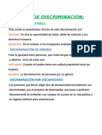 Tipos de Discriminación