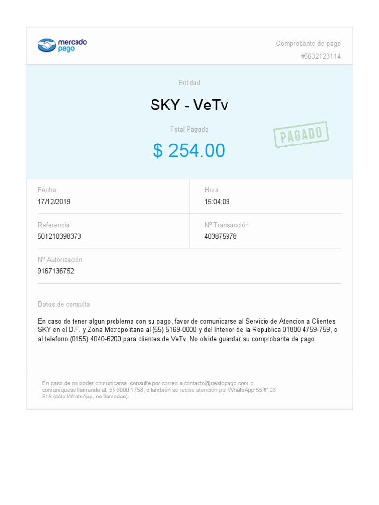 Pago de Servicio SKY VeTv 5632123114 PDF